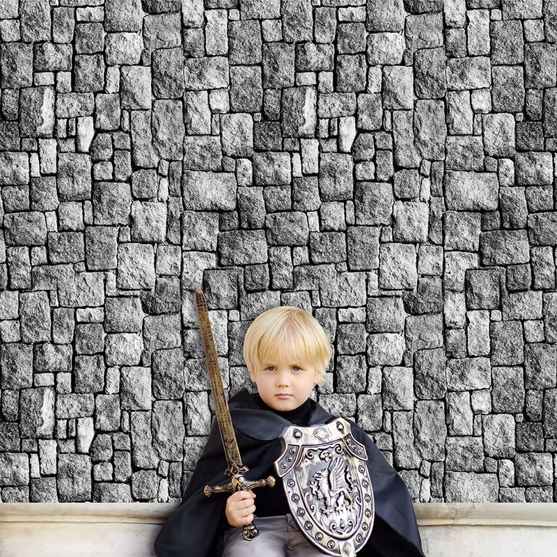 Stone Wall Tablecloths, Halloween Table Covers Brick Wall Decorations Disposable