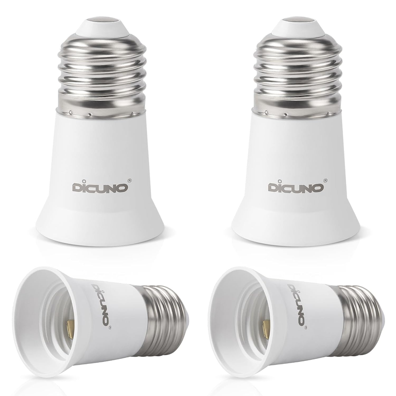E26 to E26 Socket Extender, 1.2 Inch E26 to E26 Lamp Bulb Socket Extension, Lamp