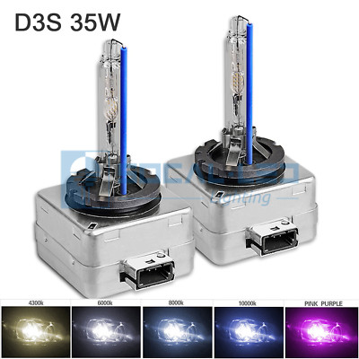 2x Xenon D3S HID Bulbs 35W AC OEM Headlight Direct Replacement 4K 6K 8K 10K 12K