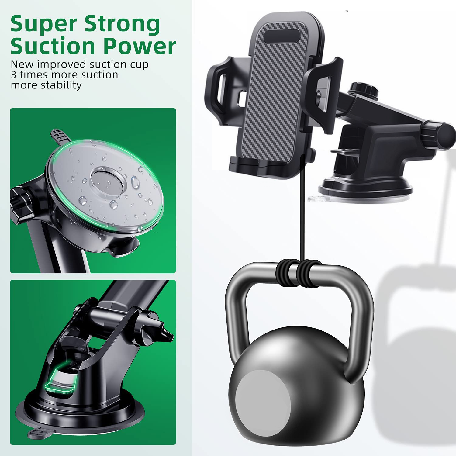 Universal Cell Phone Holder for Car Phone Mount Dashboard Windshield Air Vent Lo