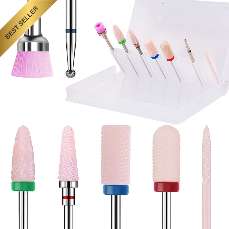 Nail Drill Bits, Ceramic Carbide Electric Drill Bit 3/32’’ Standard Size Profess