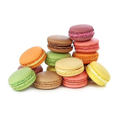 French Macarons Gift Box - 24 Assorted Macarons Thin and Brittle in Appearance
