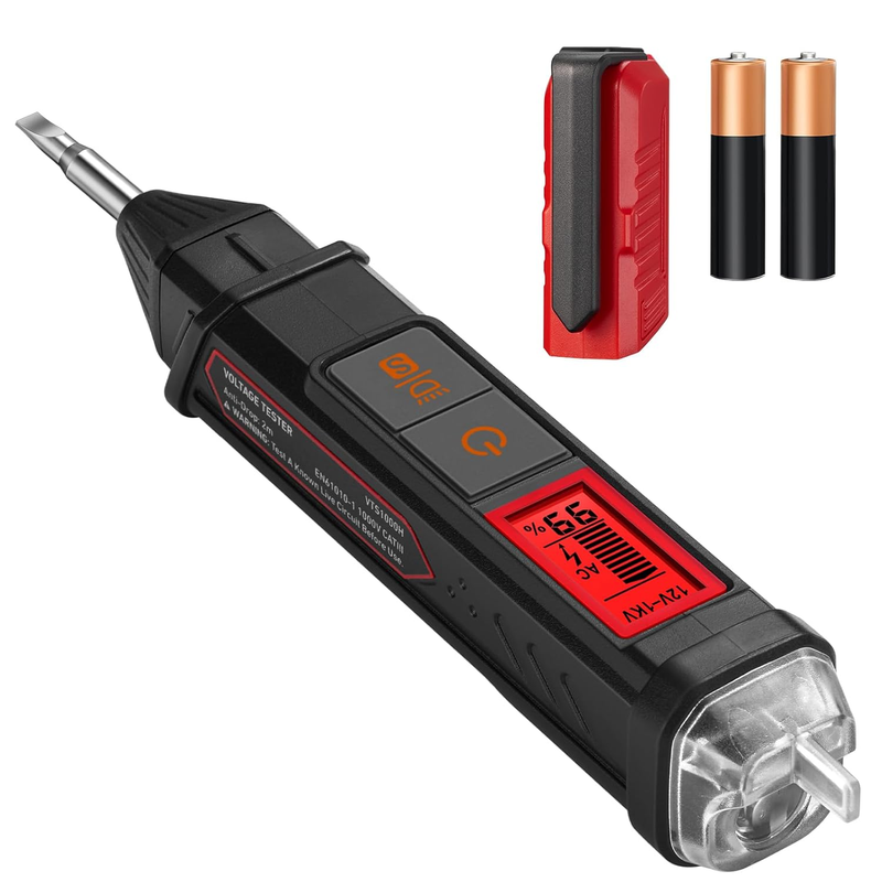 Non-Contact Voltage Tester Pen with Screwdriver, Electrical Tester with Signal P
