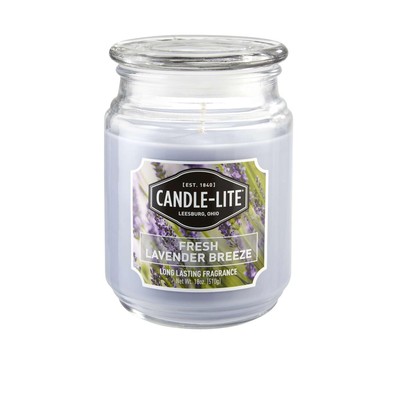 Candle-lite Scented Candles Fresh Lavender Breeze Fragrance One 18 oz. Single-