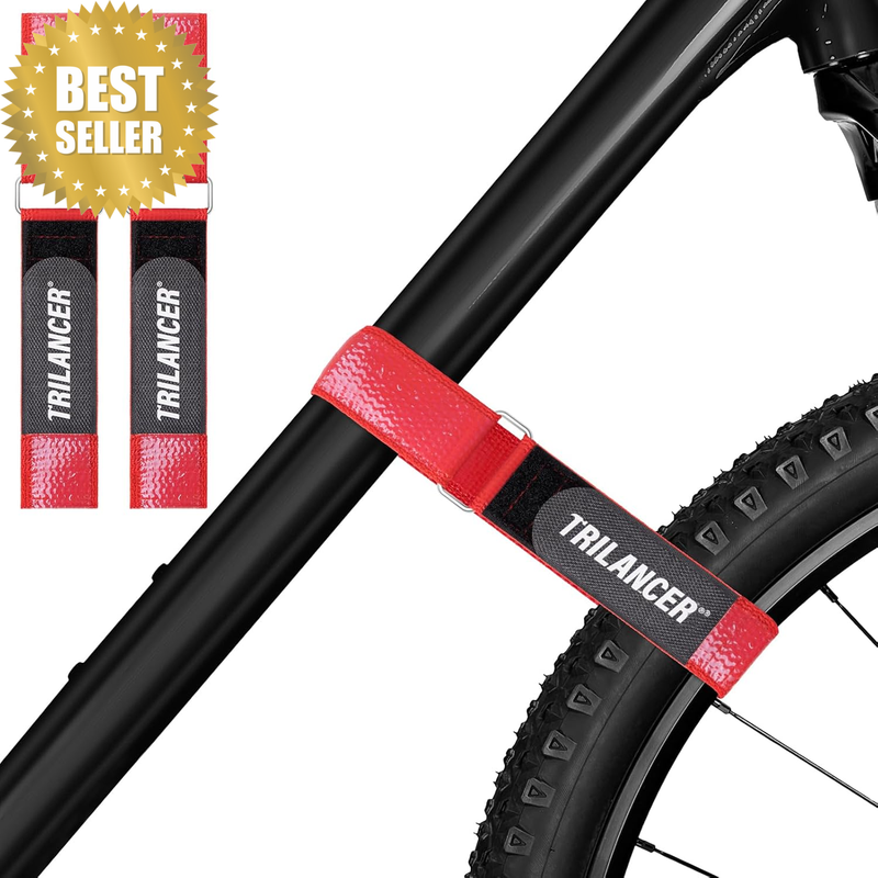 Bike Rack Straps with Extra-Wide Silicone Anti-Slip Coating, 2-Pack  Adjustable
