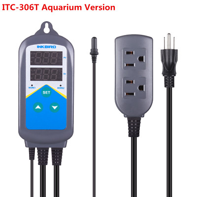 Inkbird ITC306T Heat Temperature Controller Waterproof Aquarium Dual Relays 110V