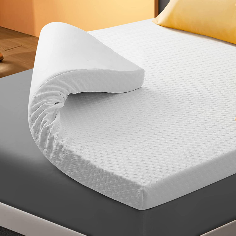 3 Inch Gel Memory Foam Mattress Topper Cooling Matress Pad Pain Relief w Cover