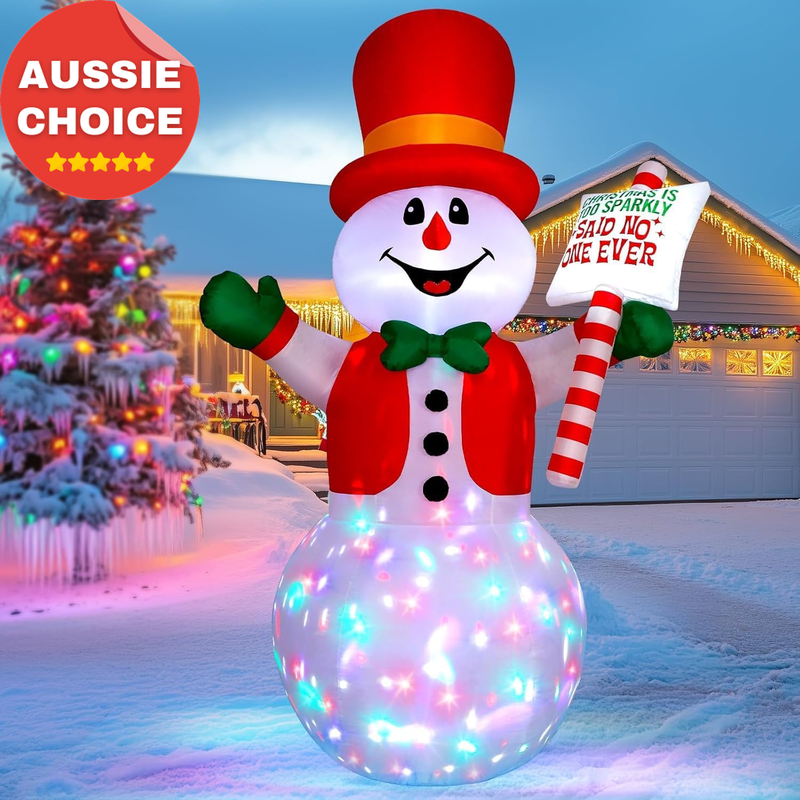 8FT Giant Inflatable Snowman Christmas Decoration Outdoor Yard Party Decor