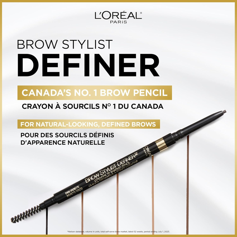 L’Oréal Paris Cosmetics Brow Stylist Definer, Ultra-Fine Tip Eyebrow Pencil, 0.5