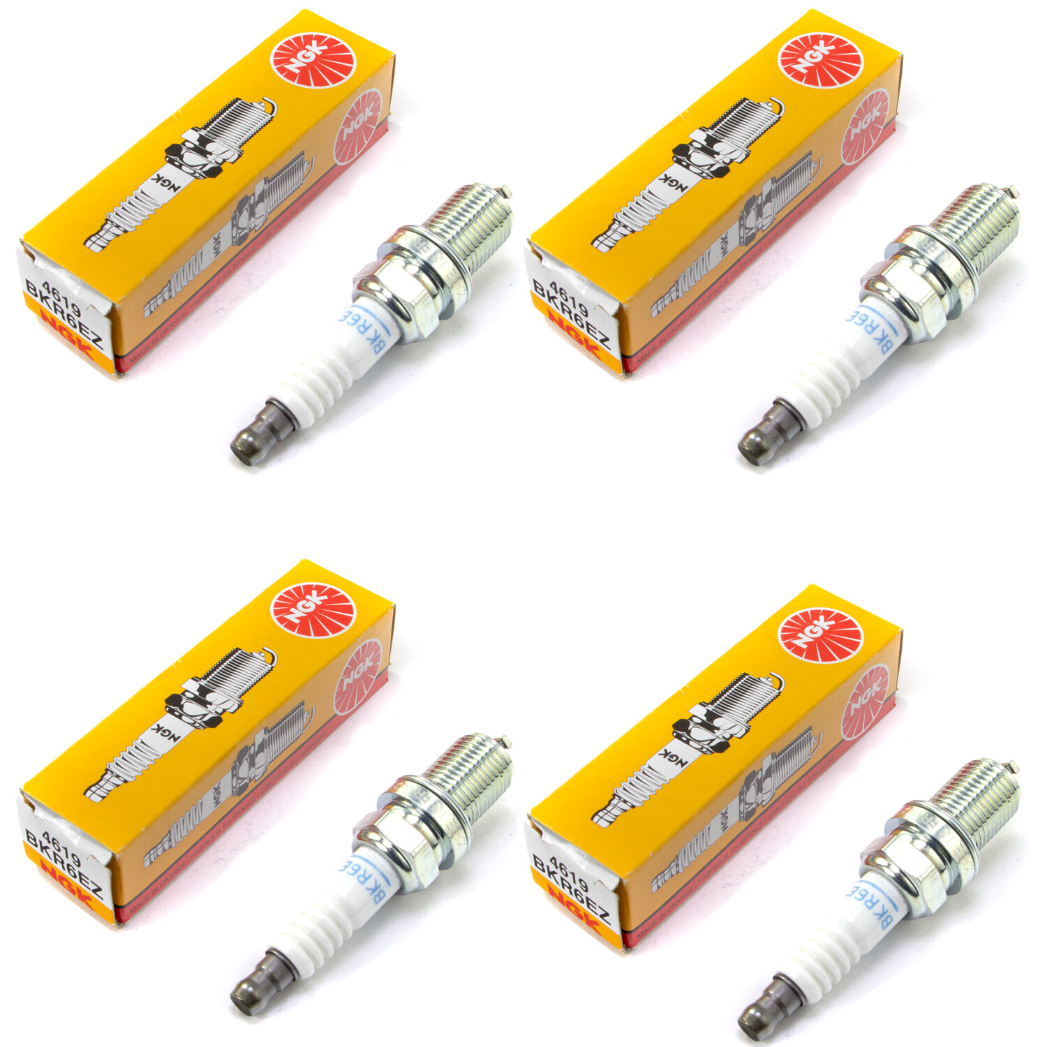 Bujía 4 X NGK BKR6EZ para Citroen C Dacia Logan Nissan Peugeot Renault Twingo