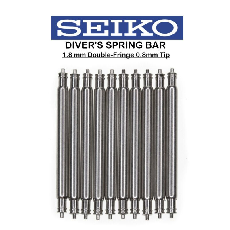 10 pcs 1.8mm Seiko Top Stainless Steel Spring Bars 16mm 18mm 20mm 22mm 24mm 26mm
