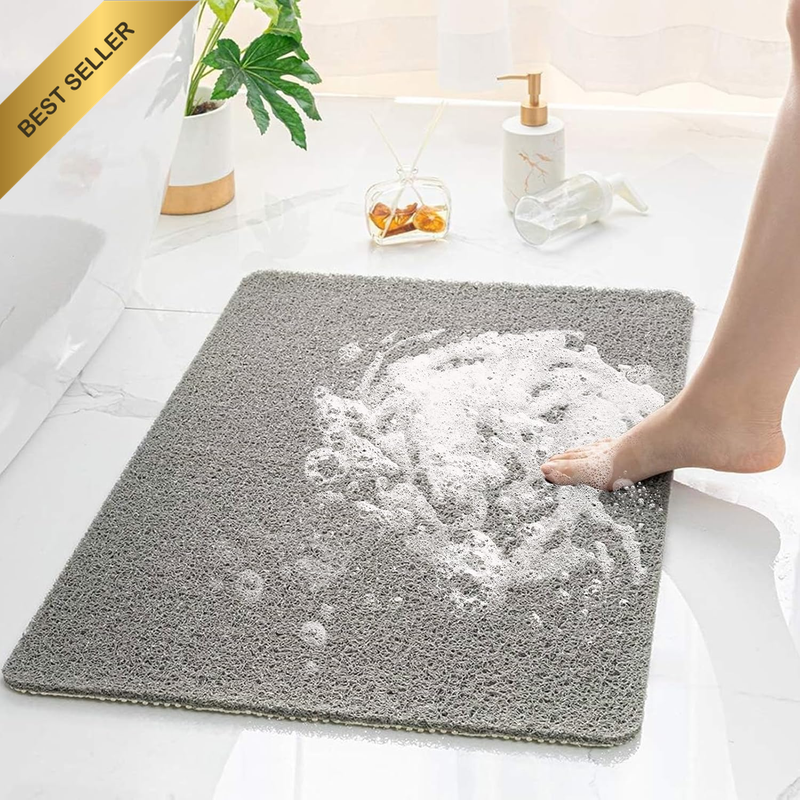 Non Slip Shower Mat, anti Slip Bathtub Mats, Fast Drying Drain PVC Loofah Bath M