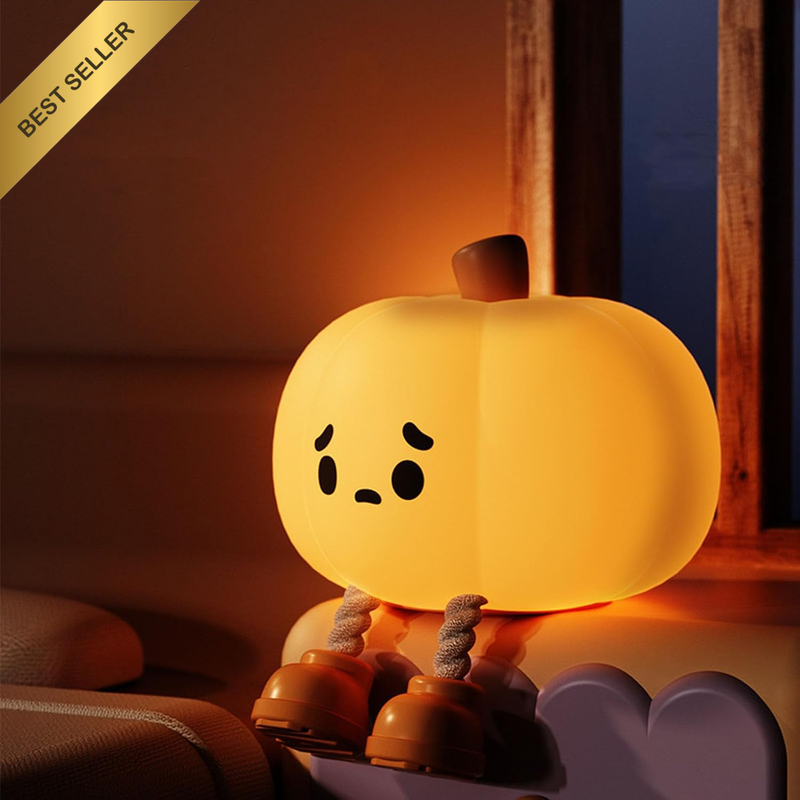 Pumpkin Silicone Night Light Dimmable USB Rechargeable Bedside Touch Lamp