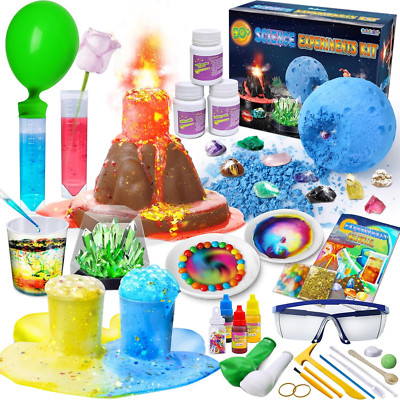 50 Experiments Science Kit for Kids, Educational Science Lab Chemistry Set, Birt