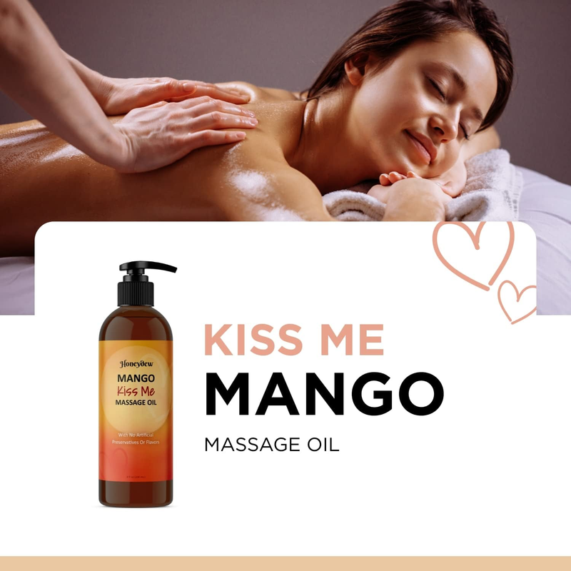 Couples Romantic Mango FLAVORED Massage Oil Sexual Pleasure Full Body Moisturize