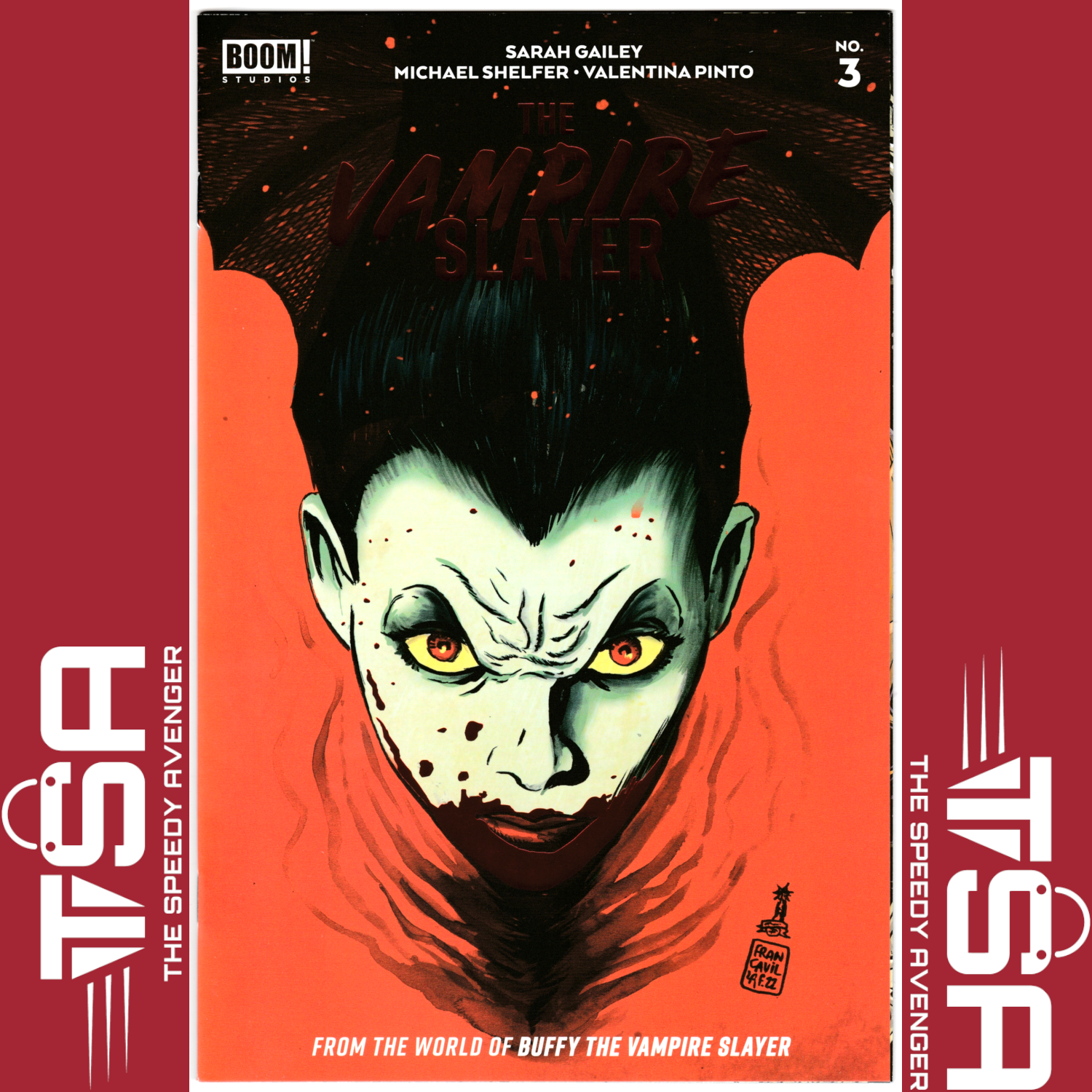 THE VAMPIRE SLAYER #3 Francesco Francavilla Blood Red Foil Stamp Variant 2022