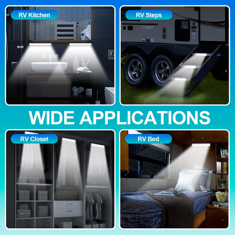 RV Step Lights, Motion Activated Sensor Light Led Light Strip Accessories for Ca