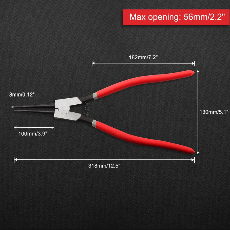 LEONTOOL 13-Inch Snap Ring Plier Heavy Duty External Circlip Pliers Straight Jaw