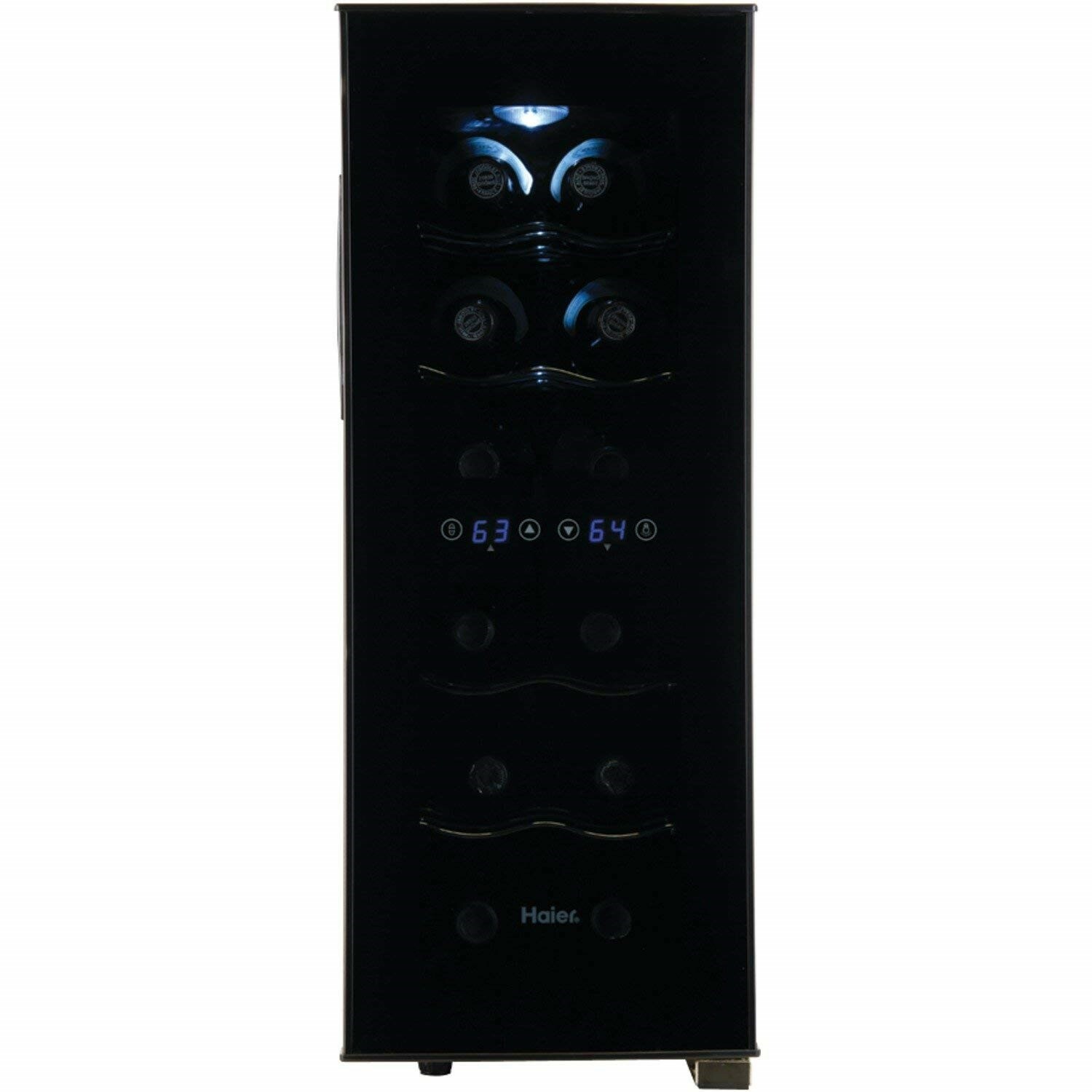 12 Bottle Ultra Quiet Dual Zone Curved Door w/ Smoked Glass Wine Cellar