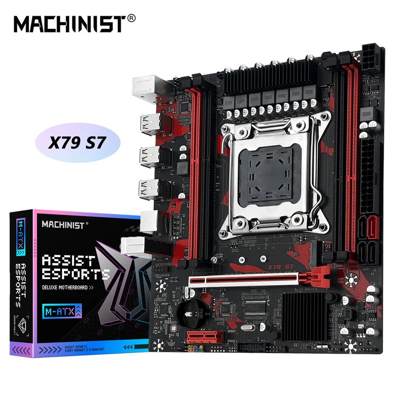 Scheda Madre MACHINIST X79 S7  Intel Xeon E5 V1 V2 LGA 2011 DDR3 ECC Mainboard