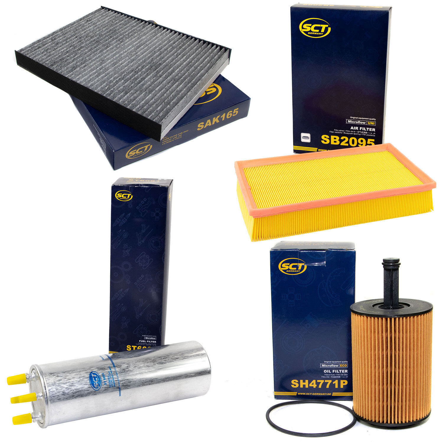 Filter Set SCT Kraftstoff- ÖL- Luft- Innenraum- für VW Multivan V Transporter V