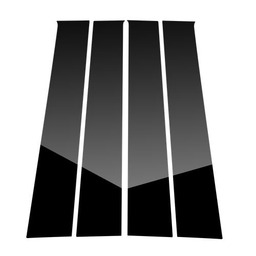 4pc Fits For Dodge Ram 1500 2500 3500 2009-18 Black Pillar Posts Door Trim Cover