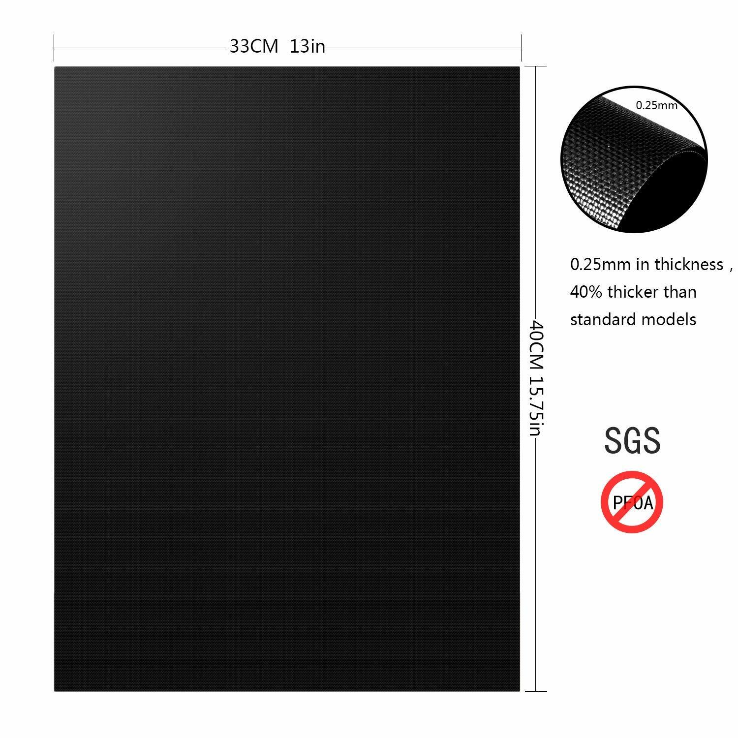 Aoocan Grill Mat Set of 5- 100% Non-stick BBQ Grill & Baking Mats - FDA-Approv..