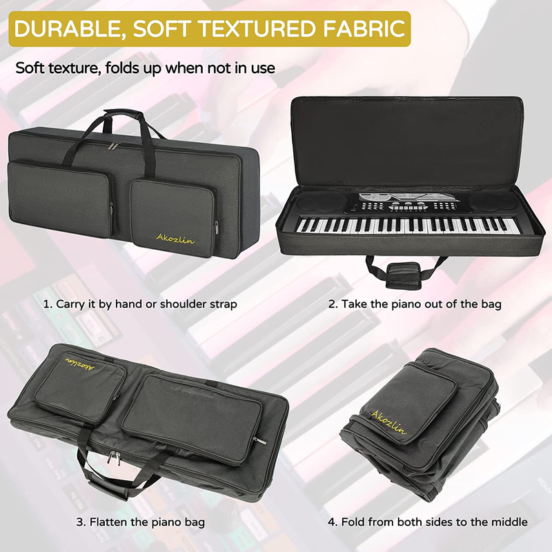 49-Key Keyboard Bag Portable Padded Keyboard Case,36.6&rdquo;&times;14.2&rdquo;&times;4.8&rdquo; Electric Pian