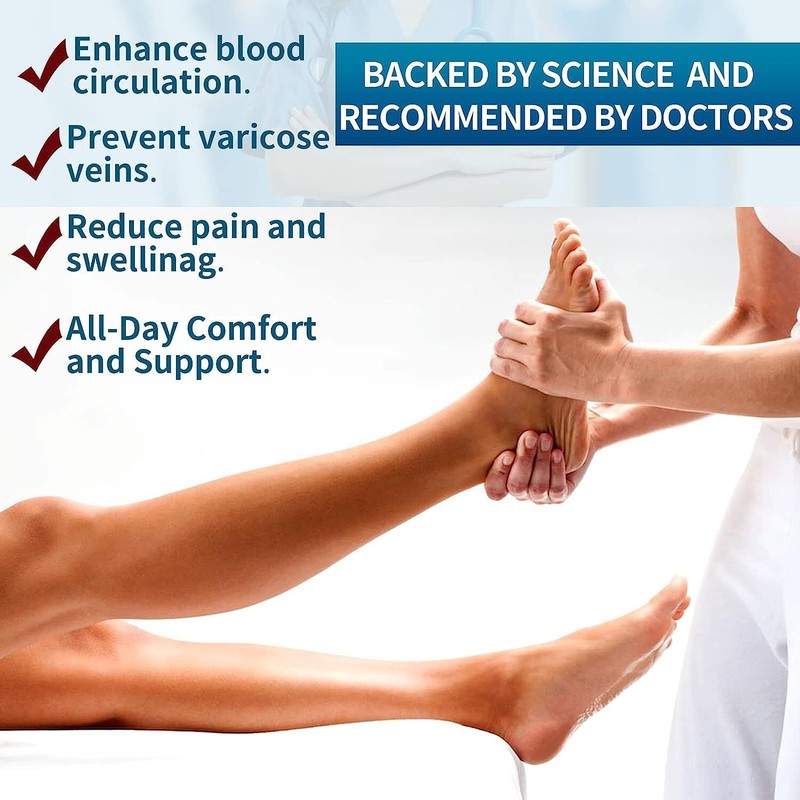 Copper Zipper Compression Socks Support Graduated Stockings Men Women 20 30mmHg