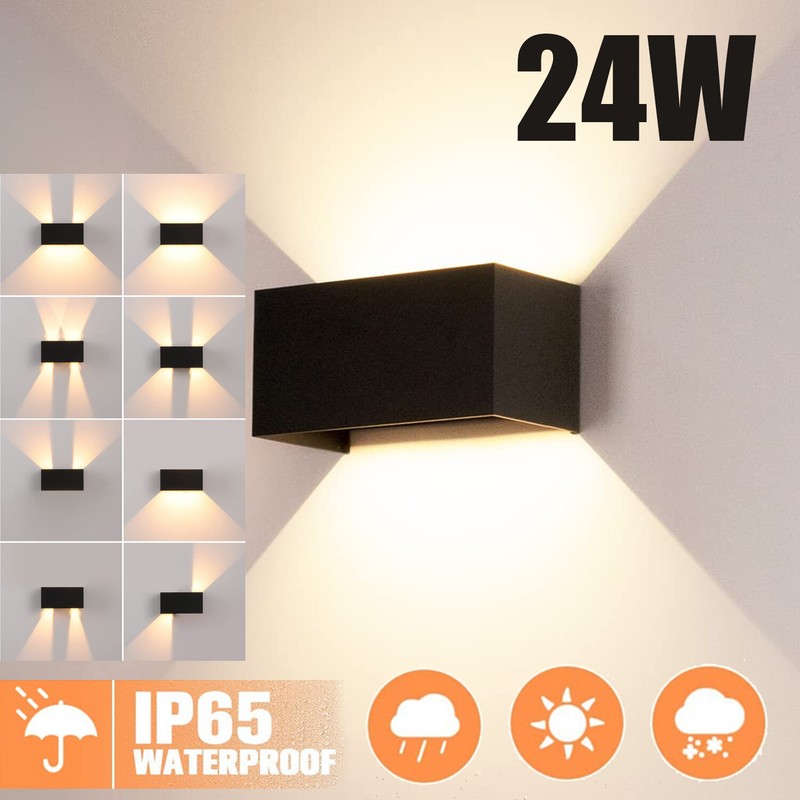 Wandlamled Wandleuchte Wandlampe AuÃEn Innen Flur Strahler Licht Up Down Gartenl