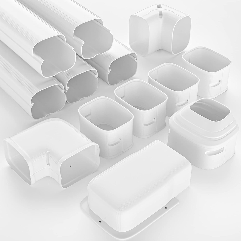 4'' 17Ft Line Set Cover Kit for Mini Split C Air Conditioner