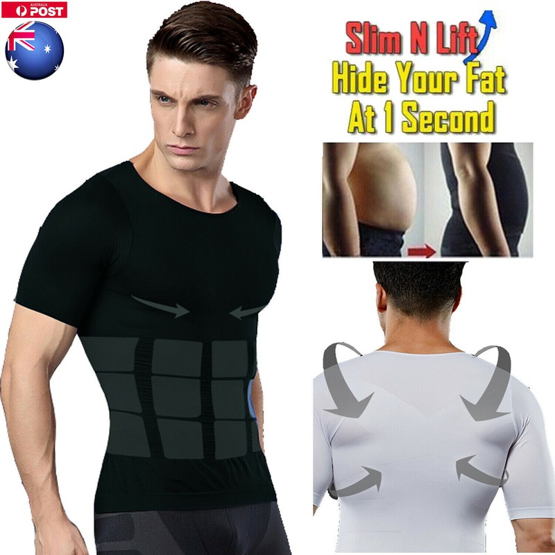 Men Slimming Body Chest Ultra Lift Shaper Compre   ssion