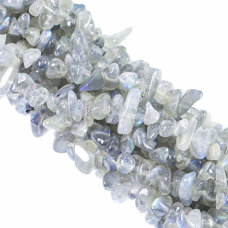 260Pcs Natural Labradorite Crystal Beads Chips 5Mm to 8Mm Irregular Gemstone Bea