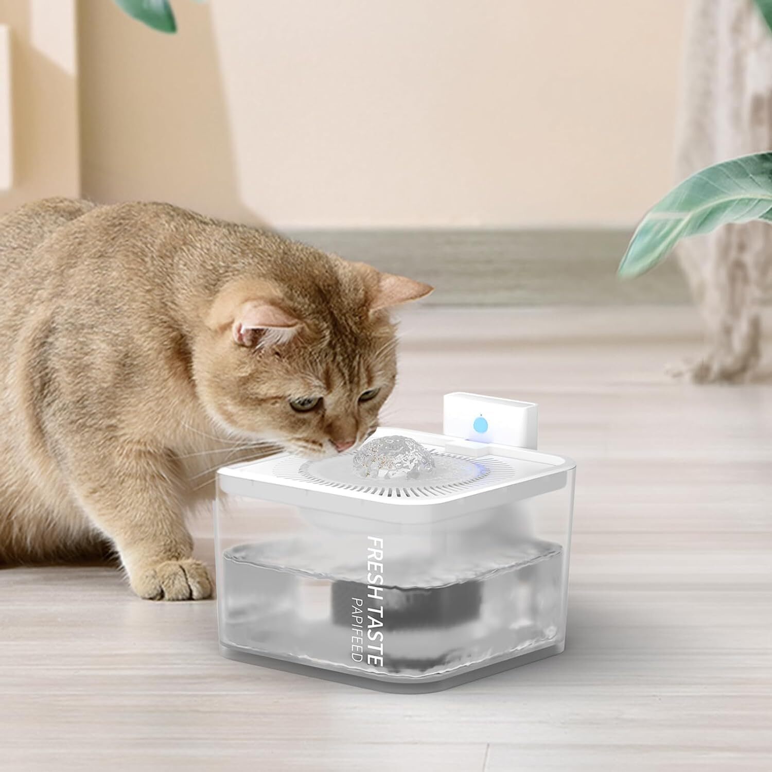 Pet Cat Dogs Water Fountain 106oz Automatic Dispenser with Smart Motion Sensor