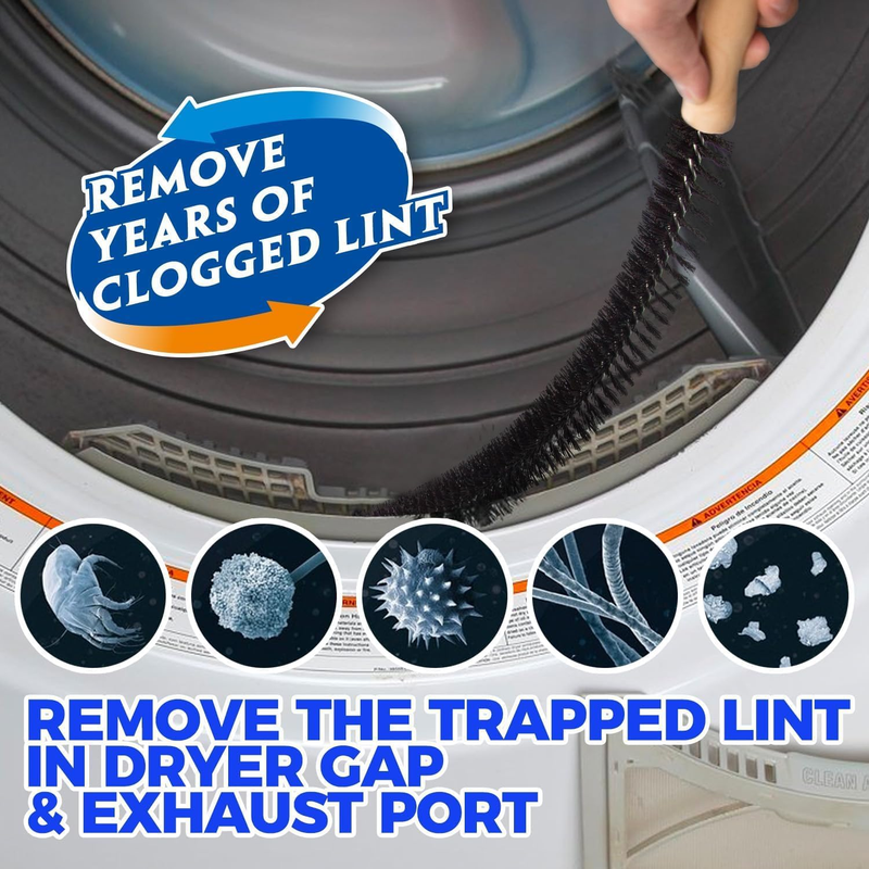 10 Pieces Dryer Vent Cleaning Kit,Cleaning Tools, Include 25 Feet Brush,Omnidire
