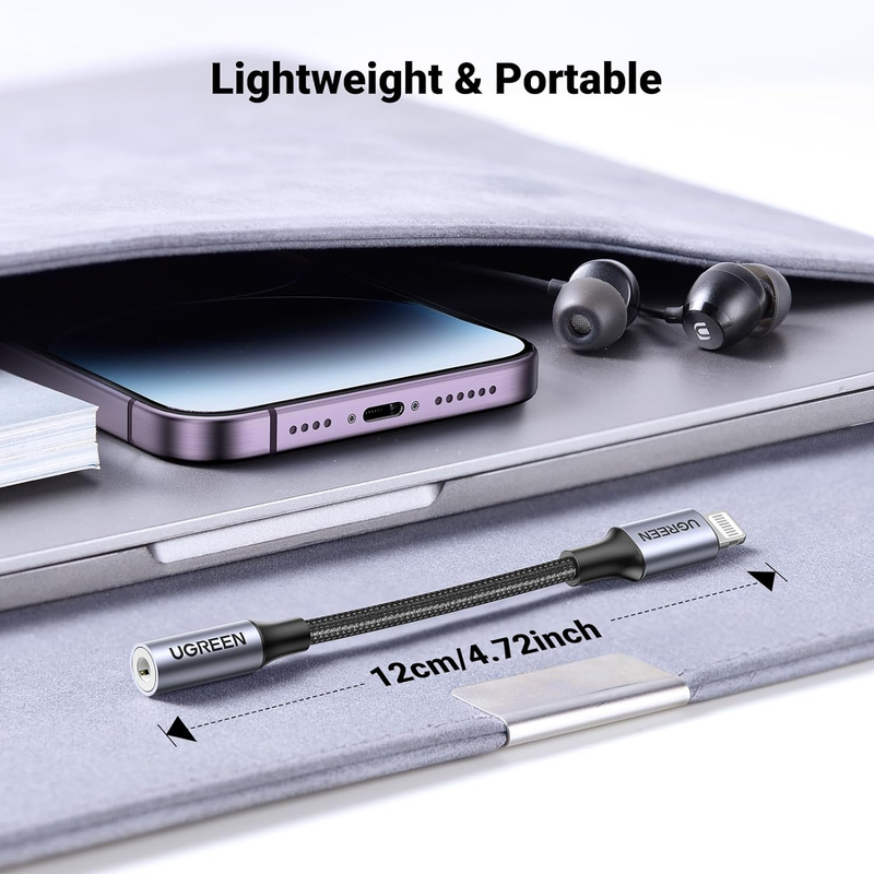 Headphone Adapter for iPhone MFi Certified Lightning to 3.5 mm Earphone Jack Mal