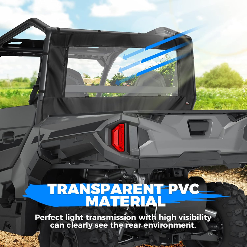 UTV Rear Window Soft Rear Windshield Compatible with Polaris General ...