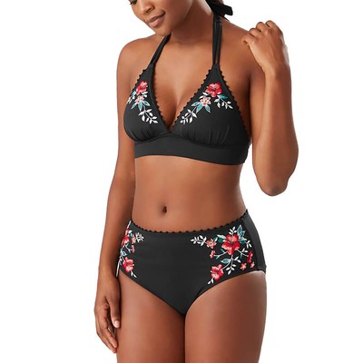 Топ с вышивкой Tommy Bahama Floral Springs, черный, маленький