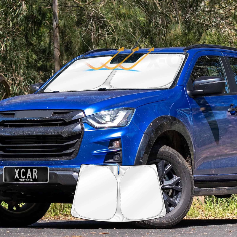 Windscreen Sun Shade for Isuzu D-MAX DMAX Dual Cab 2020-Onwards Blocks UV Rays F