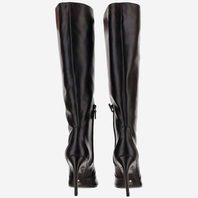 Pre-owned Stuart Weitzman Luxecurve 100mm Boots In Black