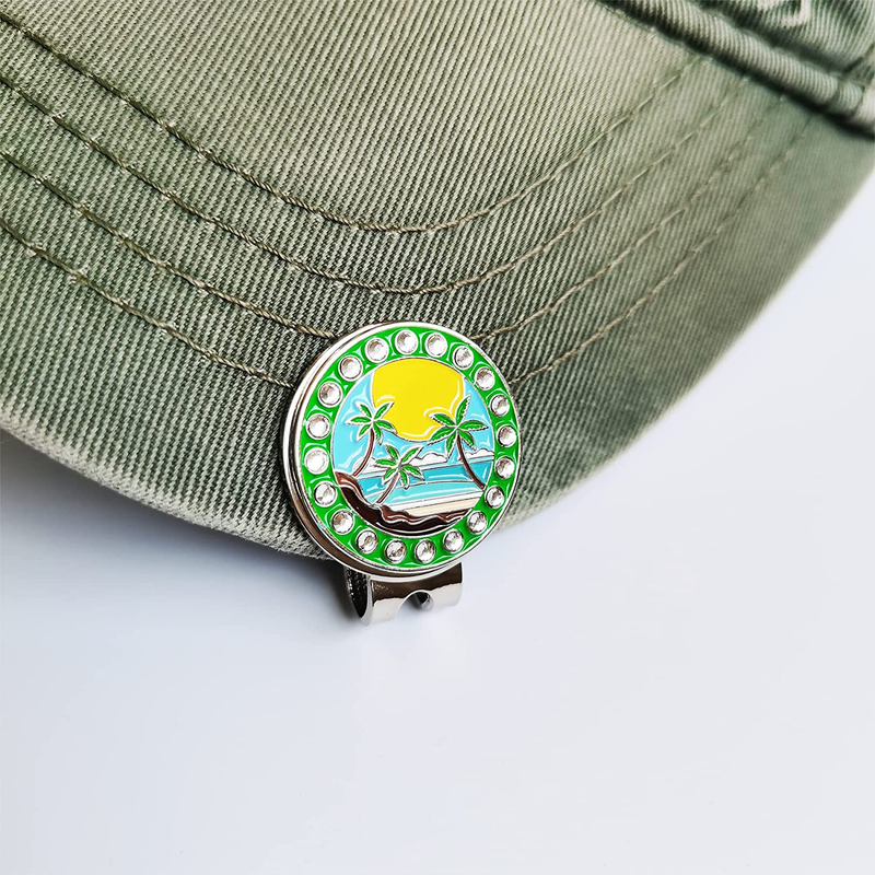Crystal Golf Ball Markers Magnetic Hat Clips Set Golf Bag Accessories Gift for W