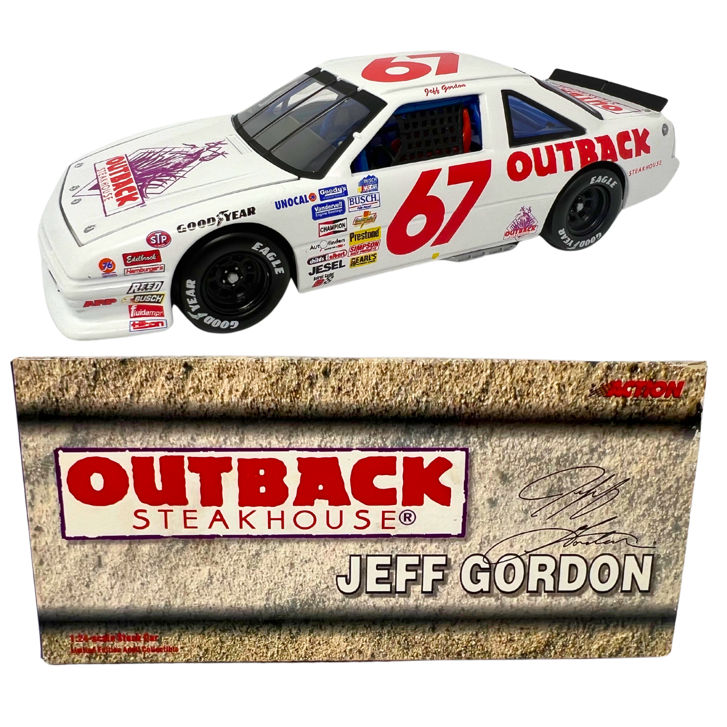 SIGNET NASCAR ミニカー Action Nascar #67 Jeff Gordon Outback Steakhouse 1990