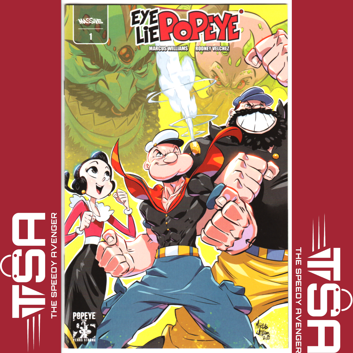 EYE LIE POPEYE #1 Marcus Williams Regular Cover A 2024 Massive Comics