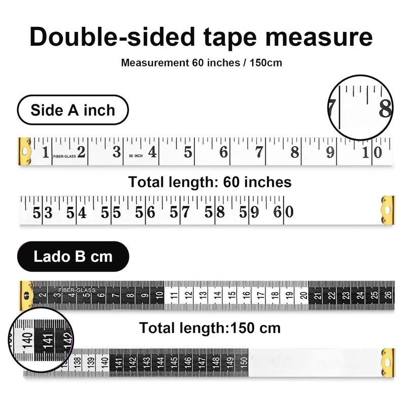 Body Measuring Tape, 2 Pcs Sewing Measuring Tape, Retractable Measurement Tape f