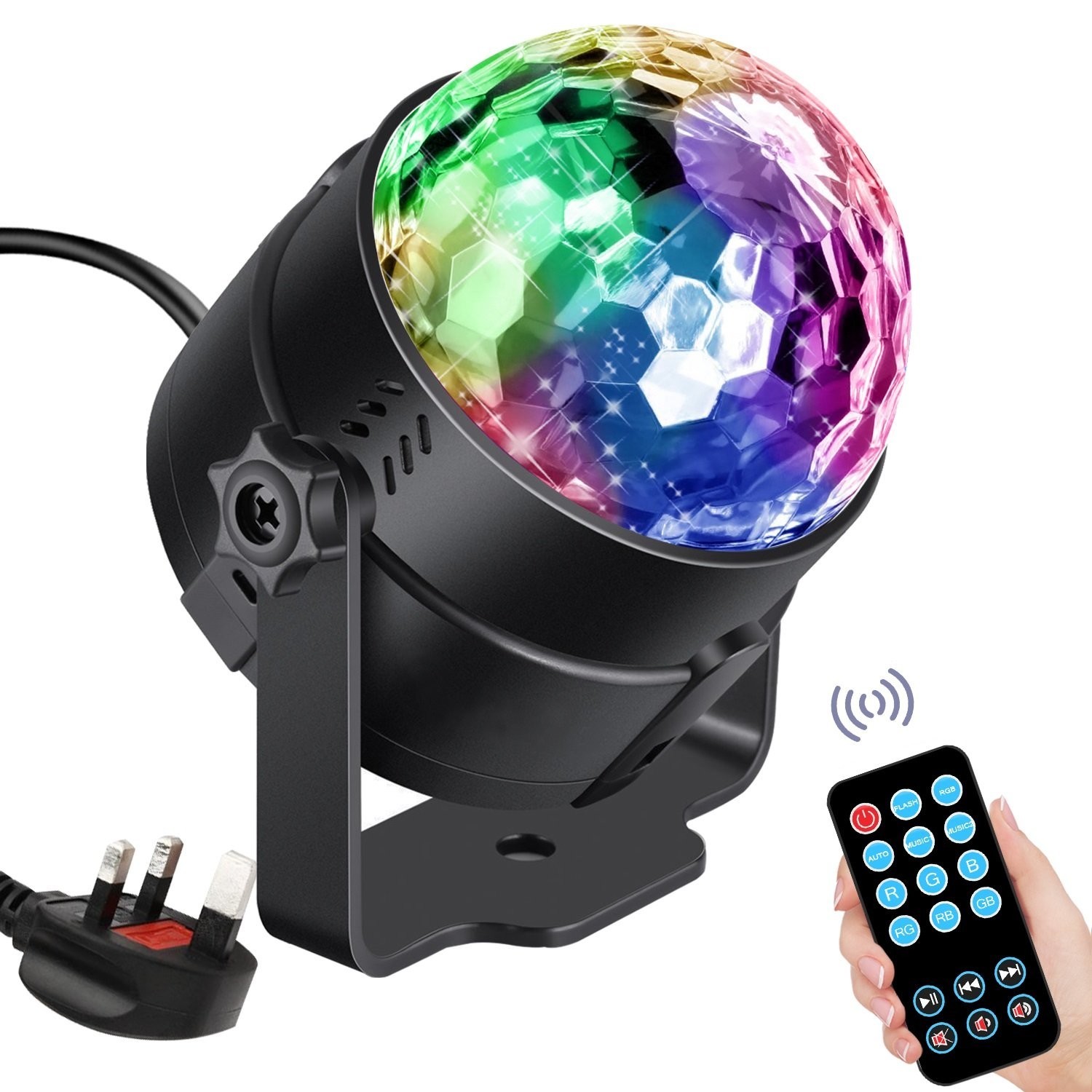 Disco DJ Glitter Balls Party Stage Light - Leoker Projector Strobe Lighting Effe