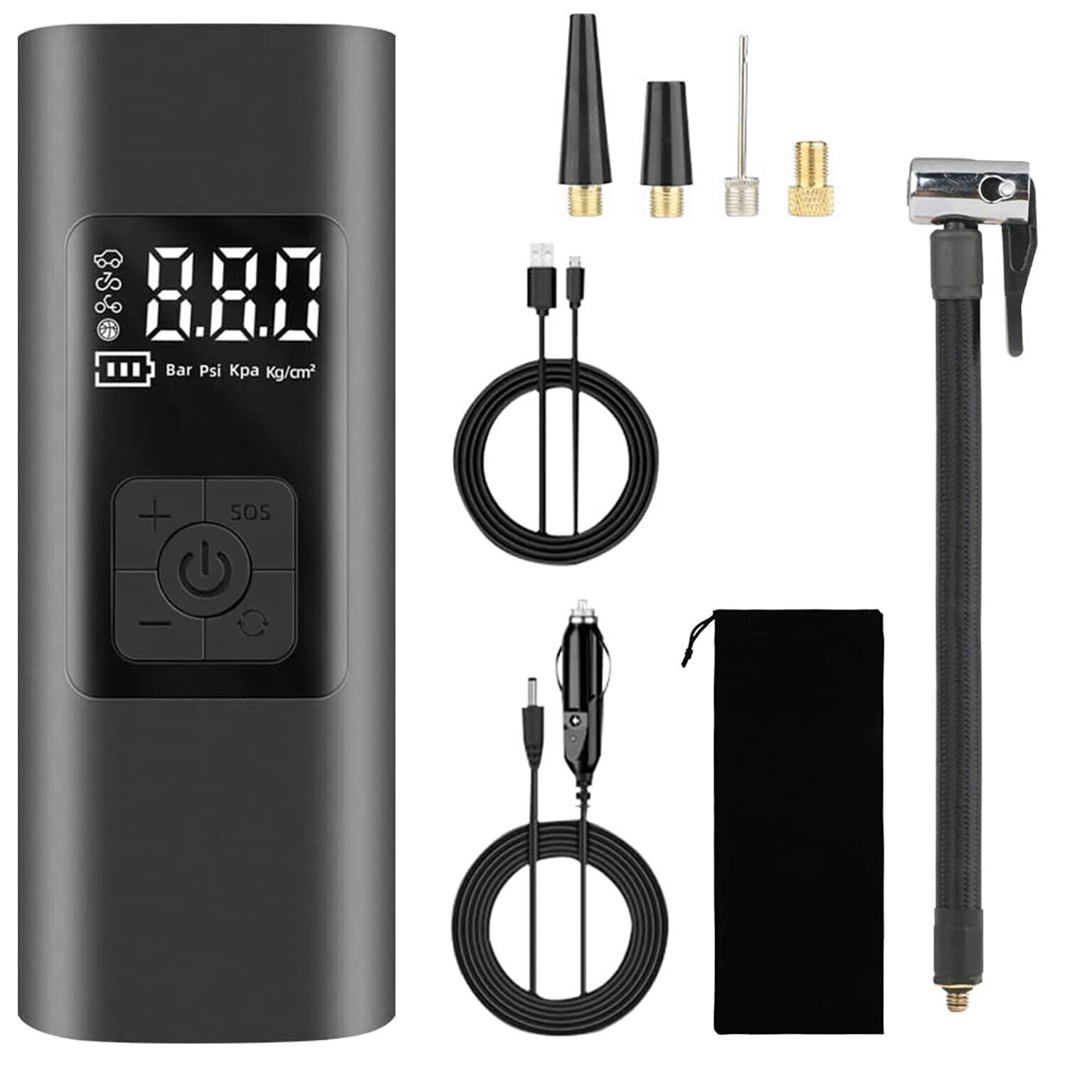 Portable Air Compressor Wireless Inflator Handheld Auto Car Bike Moto Tire Pump