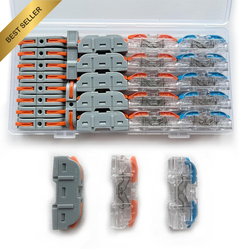 40 Pcs Lever Wire Nuts Connectors, Compact Splicing Wire Connector Push-In, Elec