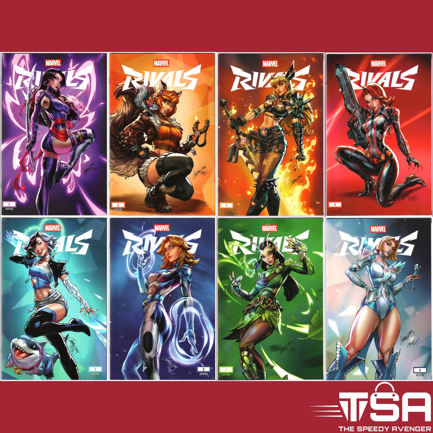 MARVEL RIVALS + RIVALS IGNITE #1 J Scott Campbell JSC All Variants A B C D 8pk