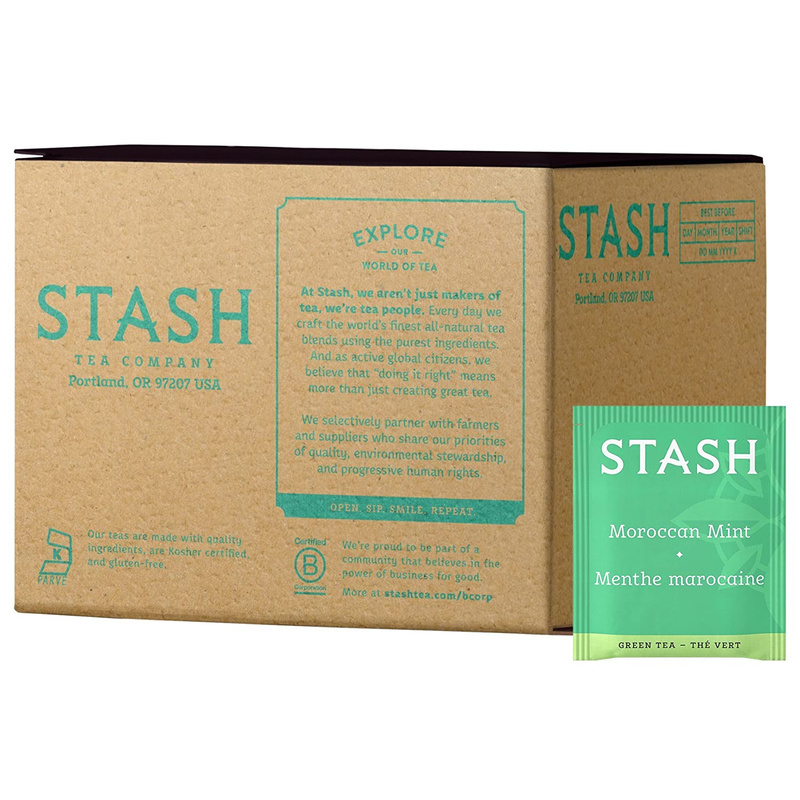 Tea Moroccan Mint Green Tea Box of 100 Tea Bags Packaging May Vary