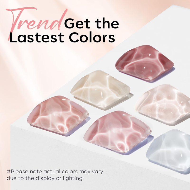 Jelly Gel Nail Polish 6 Colors Nude Gel Polish Milky White Neutral Nail Gel Poli